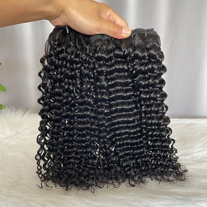 12A SDD Deep Curly Human Hair Bundles Natural Color Raw Hair