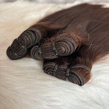 SDD Human Hair Bundles with Closure Straight Double Drawn Hair Color 2