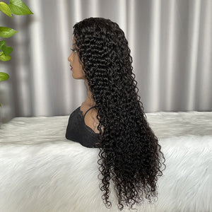 V Part Wig Jerry Curly Glueless Virgin Human Hair Wigs