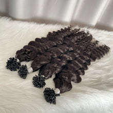 K Tip Hair Extensions Burmese Curly Human Hair 100 gram