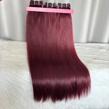 SDD Human Hair Bundles with Closure Straight Double Drawn Hair 99J