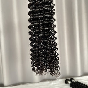 10A Kinky Curly Hair Bundles Natural Color Virgin Human Hair Weft Free Shipping