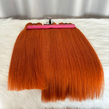 SDD Human Hair Bundles with Closure Straight Double Drawn Hair Color 350