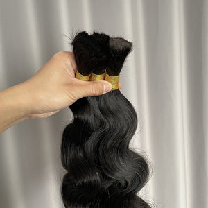 Bulk Hair Body Wave Human Hair Extensions 100g/piece