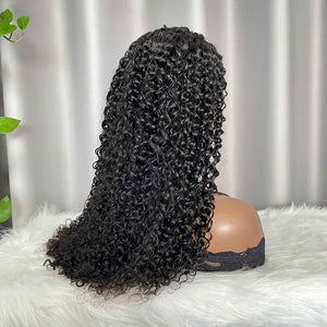 V Part Wig Jerry Curly Glueless Virgin Human Hair Wigs
