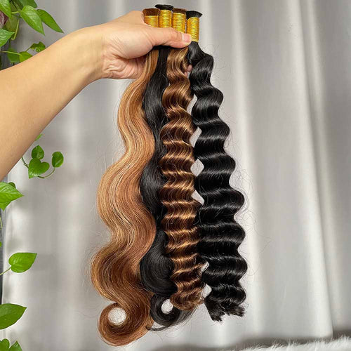 Bulk Hair Extensions Body Wave Loose Deep Wave Human Hair for Braiding
