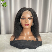Kinky Straight Bob Wig Human Hair 13x4 Frontal Lace Wigs