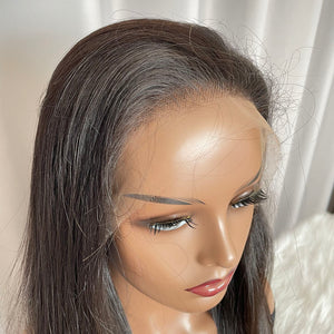HD 13x4 Frontal Wig Raw Human Hair Lace Wigs SDD Bone Straight
