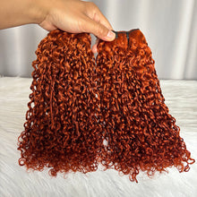 Pixie Curls Human Hair Bundles with Lace Closure SDD Color 350 Hair