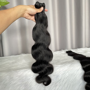 12A Double Drawn Body Wave Bundles Natural Color Human Hair Free Shipping