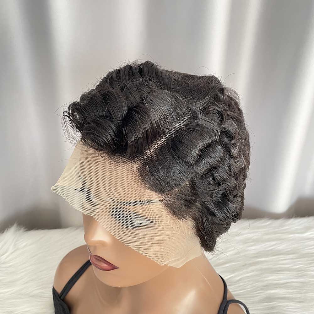 Short Pixie Cut Human Hair Wig 13x4 Lace Wig FLFY110