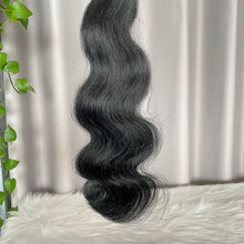 Jet Black Body Wave Human Hair Bundles 12A Double Drawn