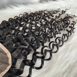 6x6 Closure Water Wave Human Hair Lace Closure Virgin Hair