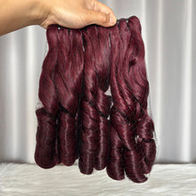 SDD Bouncy Curls Human Hair Bundles with Lace Frontal 99J Hair