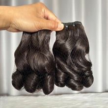 SDD Bouncy Curl Human Hair Bundles with Closure Frontal  Color #2 Double Drawn Hair