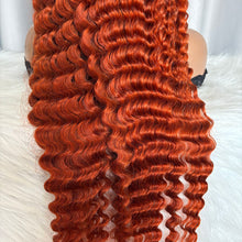 Loose Deep Wave 13x4 Frontal Wig Color 350 Ginger Human Hair Lace Wigs