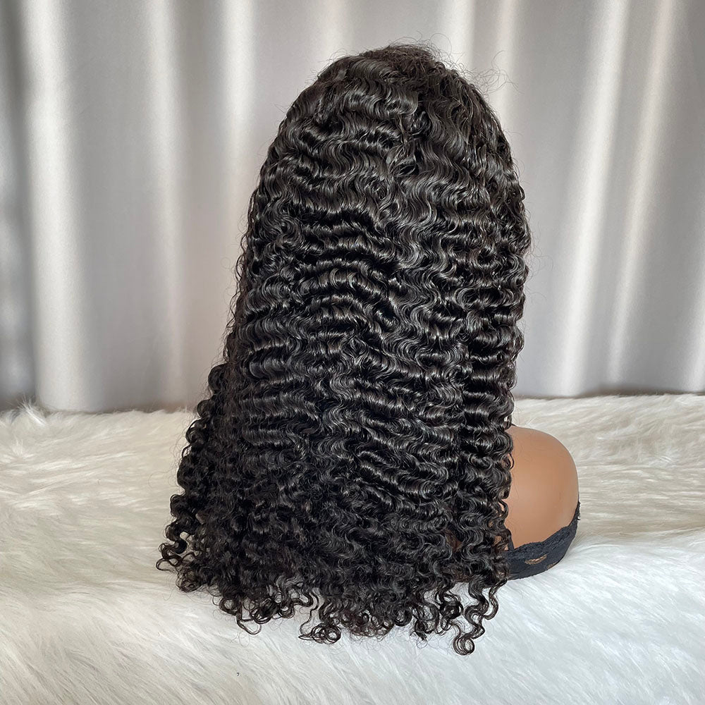 Burmese Curly Human Hair Wigs 13x4 Lace Full Frontal Wig
