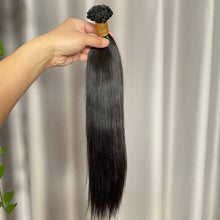 K Tip Hair Extensions Natural Color Straight Human Hair 100g/bundle