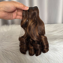 SDD Bouncy Curls Human Hair Bundles with Lace Frontal P4/27 and P4/30 Hair