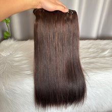 SDD Human Hair Bundles with Closure Straight Double Drawn Hair Color 2