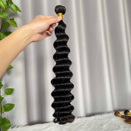 12A Loose Deep Wave Human Hair Bundles Double Drawn Hair Weft