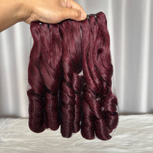 SDD Bouncy Curls Human Hair Bundles with Lace Frontal 99J Hair