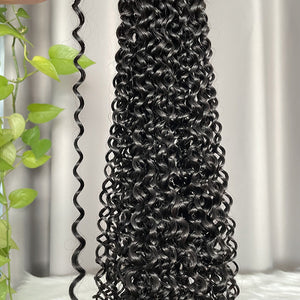 12A Jerry Curly Human Hair Bundles Double Drawn Original Hair Weft
