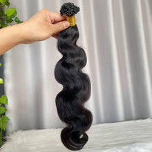 Feelove K Tip Human Hair Extensions Body Wave Natural Color Virgin Hair
