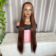 Chocolate Brown Human Hair Wig 13x4 Lace Frontal Wig