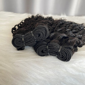 12A SDD Deep Curly Human Hair Bundles Natural Color Raw Hair