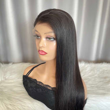 Drawstring Glueless Human Hair Wig Straight Hair 13x4 Lace Frontal Wig