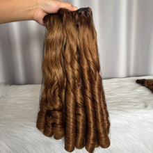 SDD Bouncy Curls Human Hair Bundles with Lace Frontal Color #30 Hair