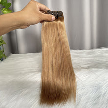SDD Human Hair Bundles with Closure Straight Double Drawn Hair Color 27
