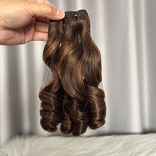 SDD Bouncy Curls Human Hair Bundles with Lace Frontal P4/27 and P4/30 Hair