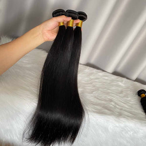 9A Straight Hair Bundles Natural Color Virgin Hair Free Shipping