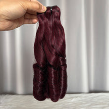 SDD Bouncy Curls Human Hair Bundles with Lace Frontal 99J Hair