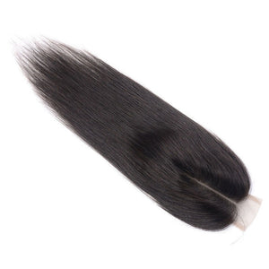 2x6 Lace Closure Straight Virgin Hair Kimk Closure 100% Human Hair Deep Part