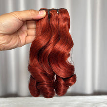 12A Bouncy Curl Human Hair Bundles with Closure Frontal Color #350 SDD Double Drawn Hair