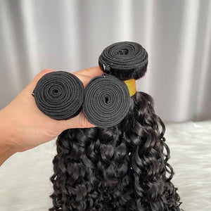 9A Water Wave Hair Bundles Natural Color Virgin Human Hair Weft Free Shipping