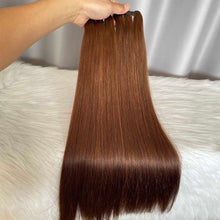 SDD Bone Straight Human Hair Bundles and Closure Brown Hair