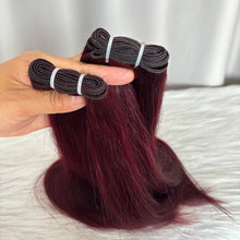 SDD Human Hair Bundles with Closure Straight Double Drawn Hair 99J