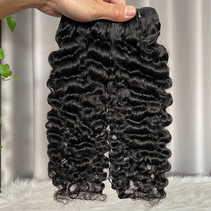 10A Burmese Curly Human Hair Bundles Natural Color Virgin Hair