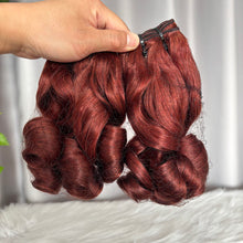 12A Bouncy Curl Human Hair Bundles with Closure Frontal Color #33 SDD Double Drawn Hair