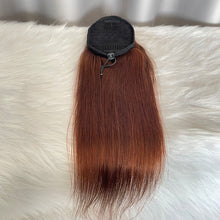 Drawstring Ponytail Brown Human Hair Color 4 Straight Hair