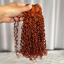 Pixie Curls Human Hair Bundles with Lace Closure SDD Color 350 Hair
