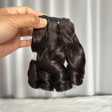 SDD Bouncy Curl Human Hair Bundles with Closure Frontal  Color #2 Double Drawn Hair