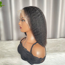 Kinky Straight Bob Wig Human Hair 13x4 Frontal Lace Wigs