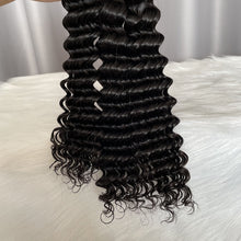 Bulk Hair Deep Wave Virgin Human Hair Extensions 100g / bundle