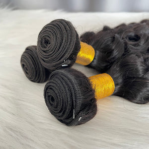 Indian Curly Human Hair Bundles with  Lace Closure Natural Color Virgin Hair