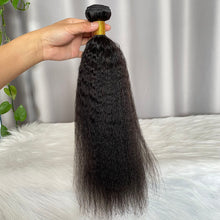 9A Kinky Straight Hair Bundles Natural Color Virgin Human Hair Weft Free Shipping